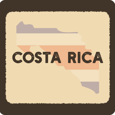 costa rica coffee thumbnail country map with flag
