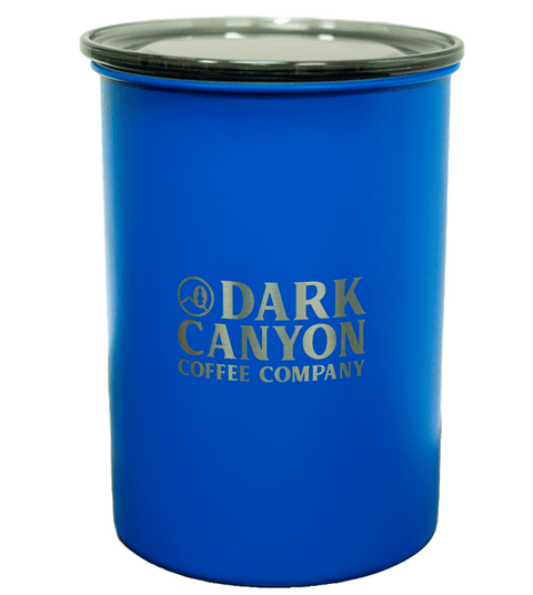 matte blue one pound dark canyon airscape coffee container
