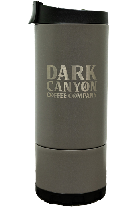 overlander french press grey vertical logo