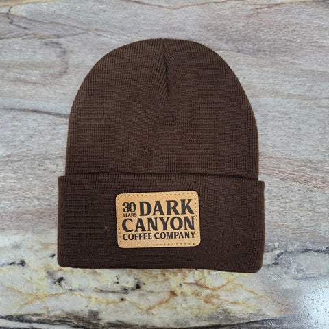 30 Year Anniversary Authentic Leather Patch Beanie