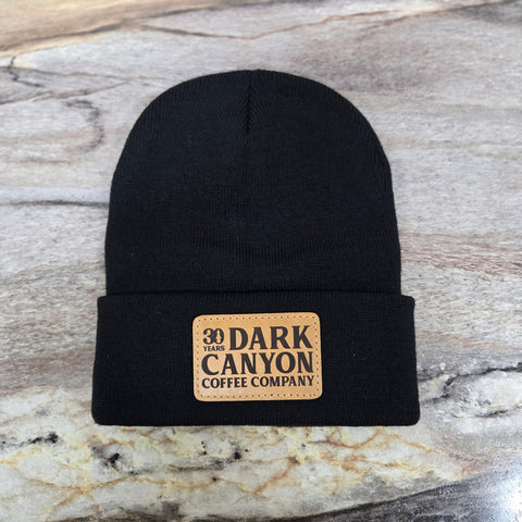 30 Year Anniversary Authentic Leather Patch Beanie