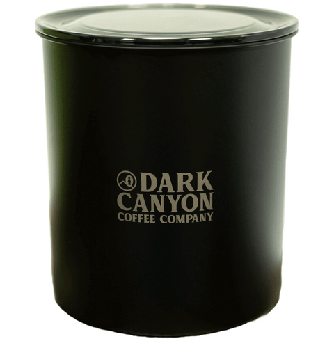 matte black two pound dark canyon airscape coffee container