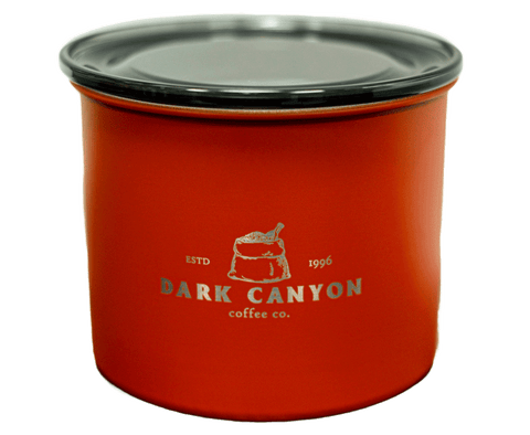red rock half pound dark canyon airscape coffee container