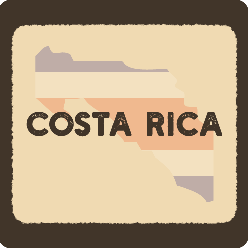 costa rica coffee thumbnail country map with flag