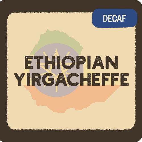 Ethiopian Yirgacheffe decaf coffee thumbnail country map and flag