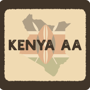 kenya coffee thumbnail country map with flag