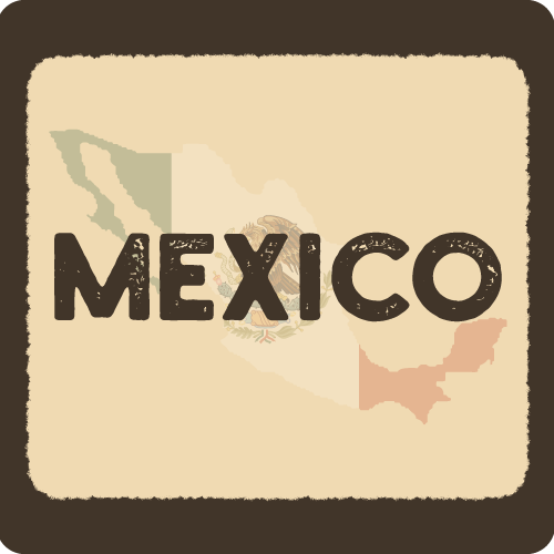 mexico coffee thumbnail country map with flag