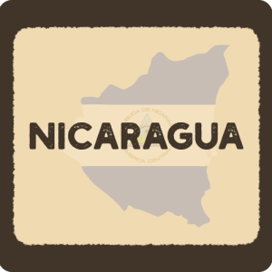 nicaragua coffee thumbnail country map with flag