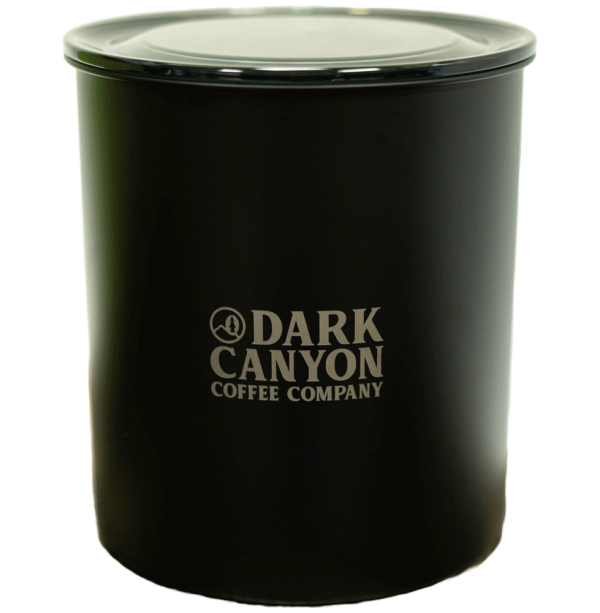 matte black two pound dark canyon airscape coffee container