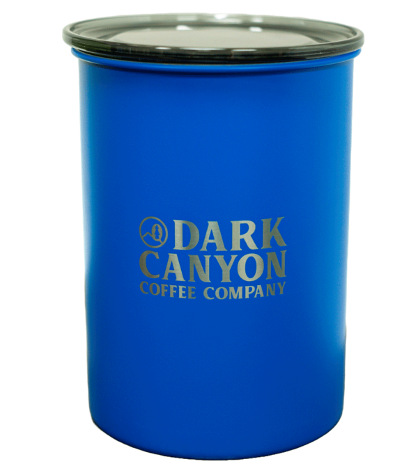 matte blue one pound dark canyon airscape coffee container