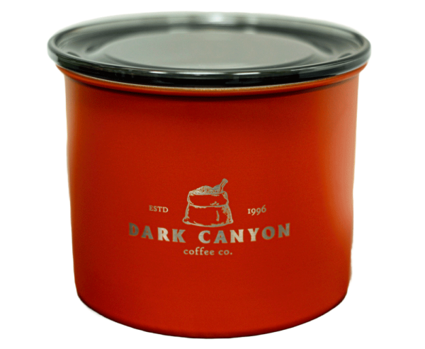 red rock half pound dark canyon airscape coffee container