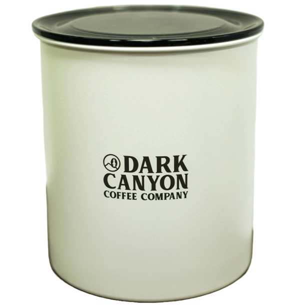 white two pound dark canyon airscape coffee container