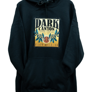 dark canyon coffee origin tour hoodie front Black