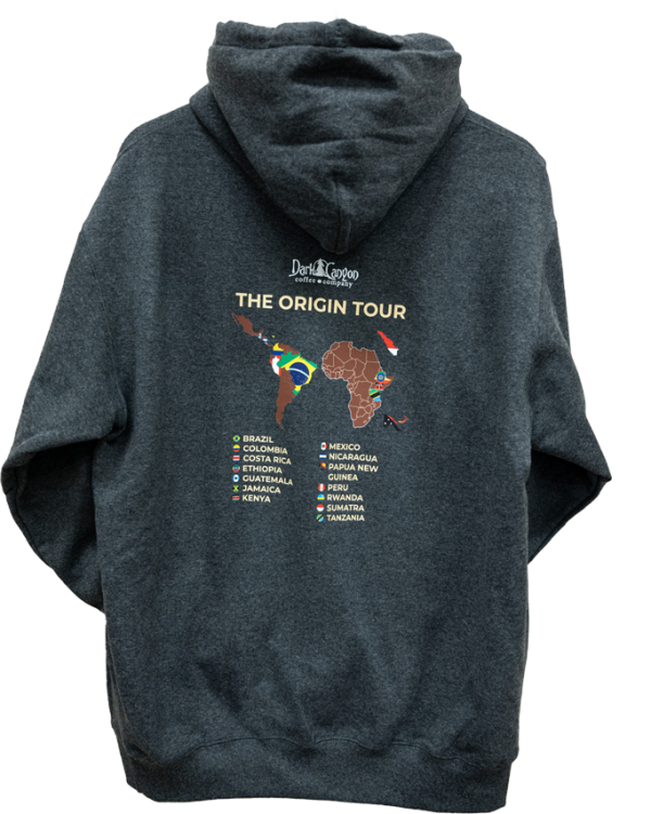 dark canyon coffee origin tour hoodie back Charcoal Grey