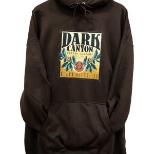 dark canyon coffee origin tour hoodie front chocolate brown