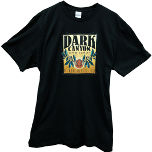 dark canyon coffee origin tour tshirt front black