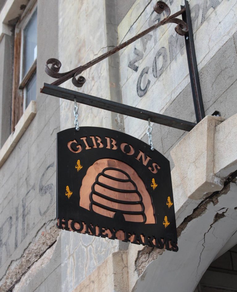 gibbons honey farm sign 768x945